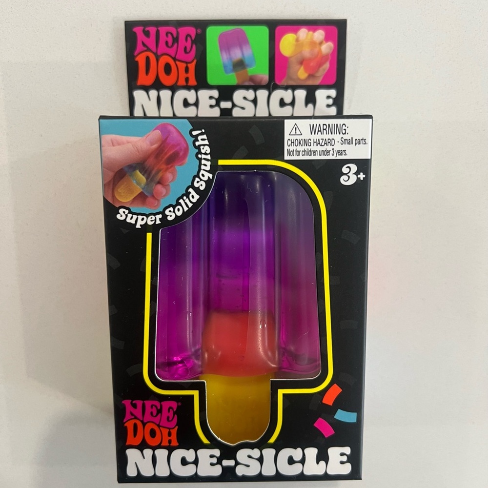 VIRAL~ Schylling Nee Doh Nice-Sicle Squishy Toy (Purple/Pink/Blue hues)